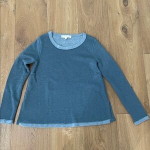 Urban Outfitters Small Project Social T Soft Soft Blue Knit Long Sleeve Flowy